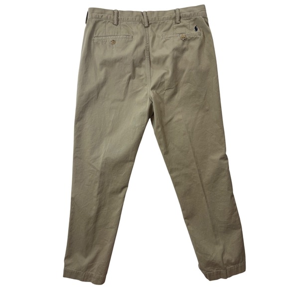 Polo Ralph Lauren Chino Pants Mens 36 x 32 Khaki Cotton Casual Pony Classic Fit - Picture 7 of 10